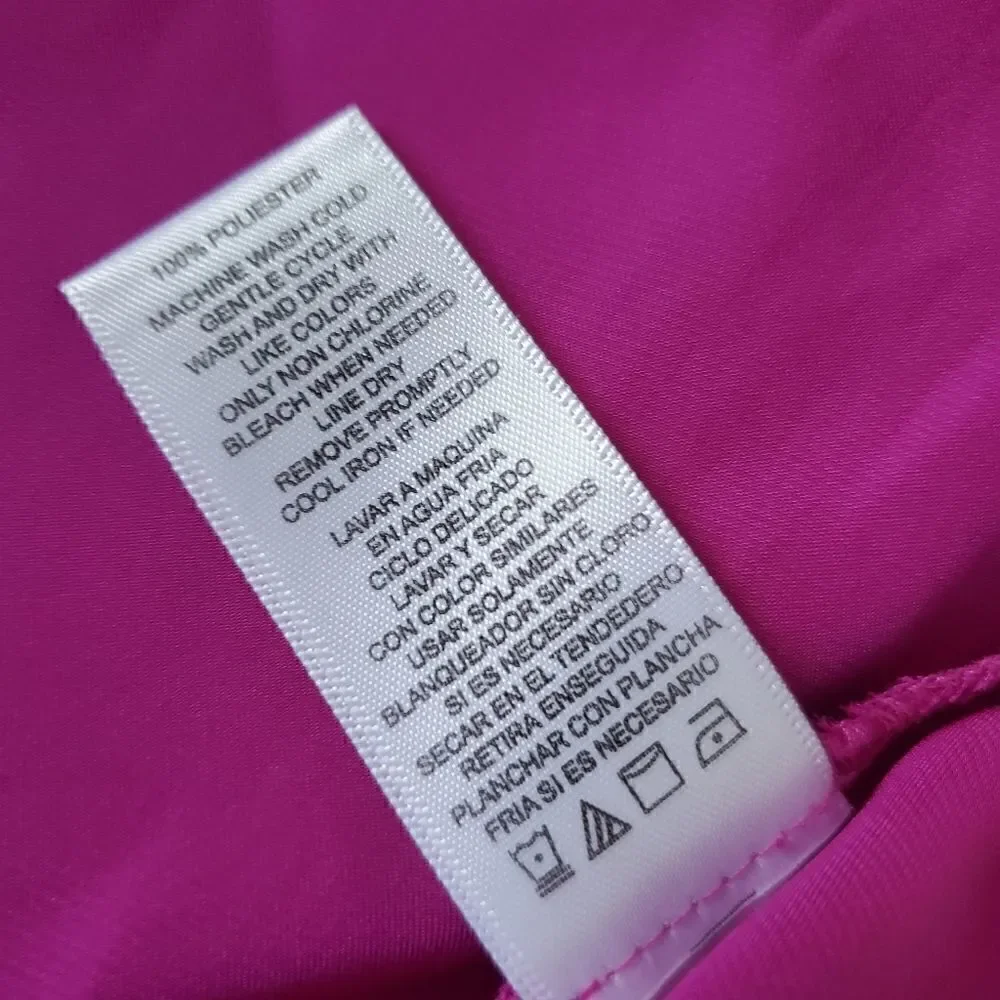 Sofia Vergara Magenta and Black Lace Lingerie Spaghetti Strap Tank Top Size XL